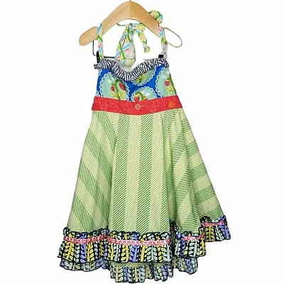 Matilda Jane Size 4 Limeade Ellie Roundabout Dress It's A Wonderful Parade #2889 • $28.95