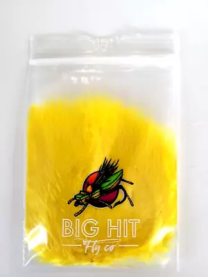 MINI MARABOU - YELLOW - 2-3 In - BHFC - Fly Tying Materials - Blood Quills - NEW • $2.49