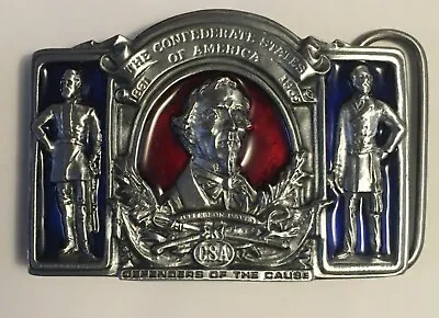 Csa Belt Buckle - Jefferson Davis - Robert E Lee- Stonewall Jackson  Confederate • $24.99