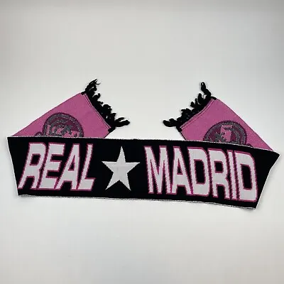 Real Madrid Scarf Pink Black Womens Adult One Size 28  X 7.5  • $9.97