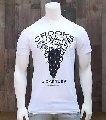 New Crooks Castles Streetwear Medusa QS2000774 White Mens S/S T Shirt RCRCA-18 • $21.99