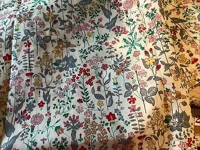 Liberty Tana Lawn Remnant WILDFLOWER (white) 26” X10” • £7