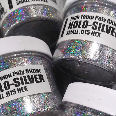 NEW 2 OZ. Jar HOLO-SILVER Hi-Temp Glitter .015 Hex Fishing Lure Making Plastisol • $6.99