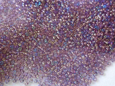 50g ~ 6000pcs Czech Glass Seed Beads 1.7mm Amethyst AB #2960-26 Aus Seller • $6.90