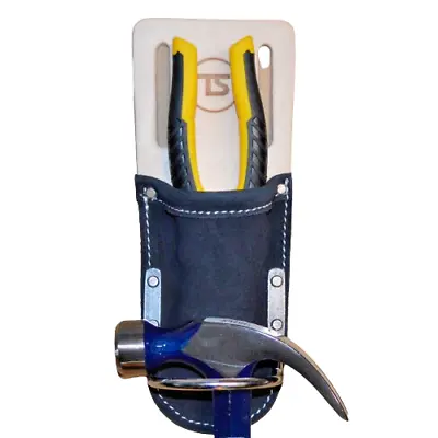 TS Leather Pliers Belt Holder With Hammer Loop (black) • £7.50