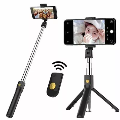 3 In 1 Wireless Bluetooth. Selfie Stick 4Android Phone Monopod & Tripod + Remote • £16.32