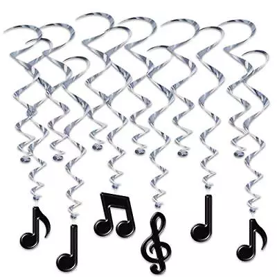 Beistle Musical Notes Hanging Swirls (12 Pcs) • $11.49