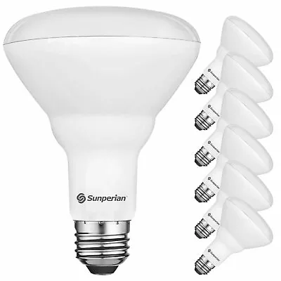 Sunperian BR30 LED Bulb 8.5W=65W 2700K Warm White Dimmable Flood E26 (6 Pack) • $28.95