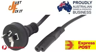 $3 • Buy IEC C7 Figure 8 To Australian Approved Mains 2 Pin Plug Power Cable 7A