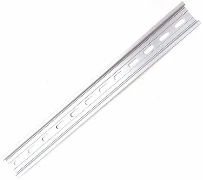1 Piece DIN Rail Slotted Aluminum RoHS 12  Inches Long 35mm 7.5mm T&G • $7.49