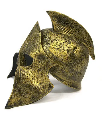 £9.99 • Buy  Roman Gold Gladiator Helmet Hat Spartan Soldier Warrior Fancy Dress Deluxe