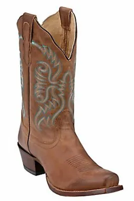 Women's Nocona Brown Leather Half Moon Toe Cowboy Western Boots-10-NWOB • $129.99