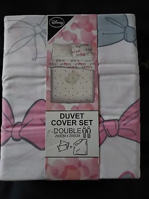 Primark Disney Minnie Mouse Bows Reversible Double Duvet Set Rare • £34.99