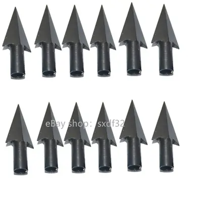 3/6/12pcs Archery Arrowheads Arrows Heads Tips Medieval Metal Fit DIY Wooden • $13.49