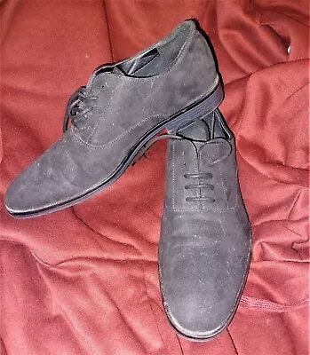 H&M Black Faux Suede Mens Dress Shoes US Size 10 EURO Size 43 • $13