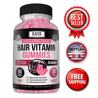 Hair Vitamin Gummies 60ct Fast & Strong Hair Growth Compare To Sugar Bear Hair • $10.68