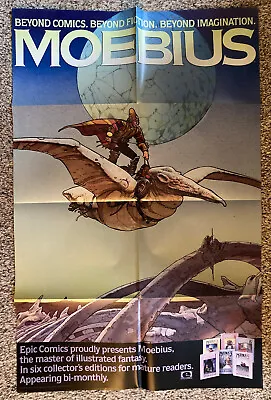 Moebius Arzach Epic Comics Promotional Poster 22  X 34  Marvel 1987 • $47.95