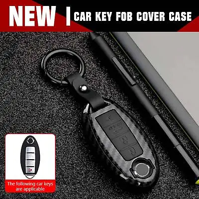 ABS Carbon Keychains Key Cover Case Fit For Nissan Accessories • $10.99