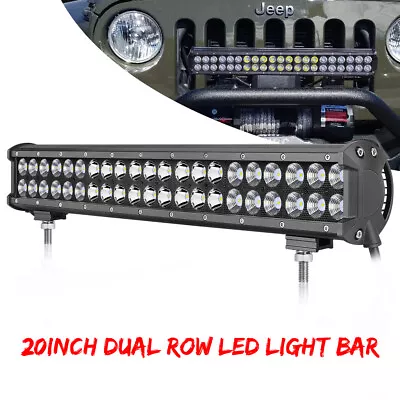 19.8Inch Super Slim LED Light Bar Dual Row Spot Flood OffRoad Driving Fog Lamp • $49.99