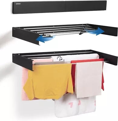 Ecobam Wall Mounted Clothes Drying Rack Collapsible Folding Laundry Dryer • £59.99