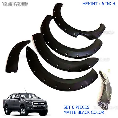 6Inch Fender Flares Wheel Arch Off-Road Fits Ford Ranger 4dr T6 Wildtrak 2015 17 • $468.04