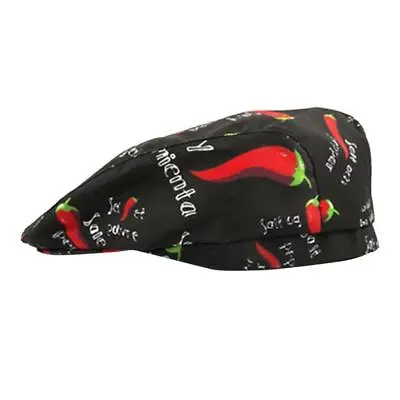 Chef Hat Catering Baker Cook Duckbill Beret Golf Cap Chili Print • £6.25