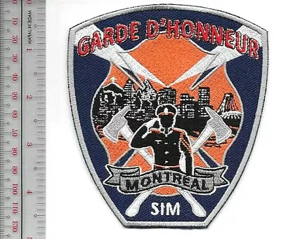 Montreal Fire Department Honor Guard - Garde D'Honneur Service D'Incendie Patch • $10.99