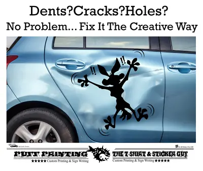 £2.99 • Buy Dent Repair WileE Coyote Tunes Car Wall Vinyl Stickers Decals Kids Kitchen Room 