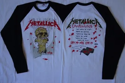 Metallica Official Longsleeve One Landmine...And Justice For All Thrash Classic  • $23.59