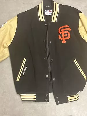 Vintage Majestic Mens San Francisco Giants MLB Baseball Letterman Jacket Rare • $49.99