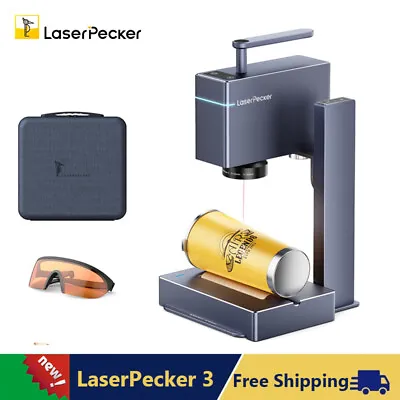 LaserPecker 3 Deluxe Laser Engraver Laser Engraving Cutter Machine &Roller & Bag • £1899.99