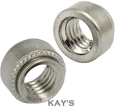 Self Clinching Nuts Stainless Steel Round Threaded Swage Inserts M3 M4 M5 M6 M8  • £3.75