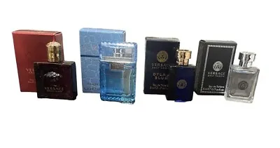 Versace 4 Pc Mini Gift Set For Men Eau Fraiche Blue Pour Homme Eros Flame NIB • $39.99