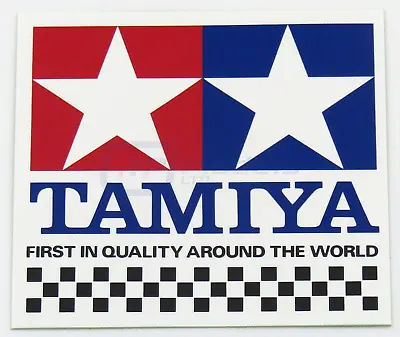Tamiya 66001 Official Logo Chequer Sticker/Decal (58mm X 62mm) NEW • £2.18