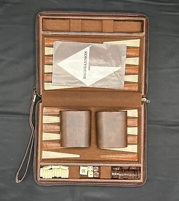 Vintage Travel Backgammon Game In Zippered Case • $19.99