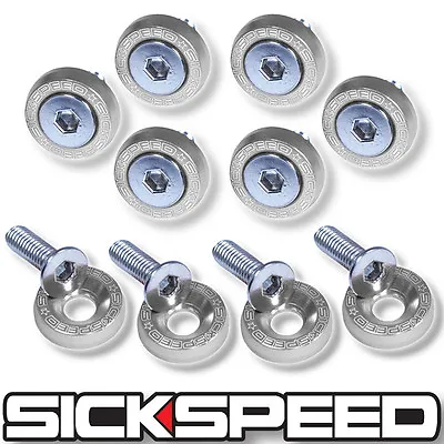 Polished 10 Pc Billet Aluminum Fender/bumper Washer/bolt Engine Bay Dress Up Kit • $15.88