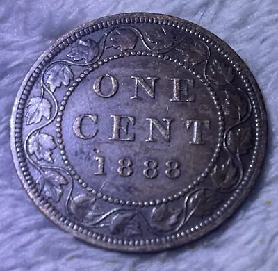 1888 Canada Victoria One 1 Cent Coin Very Nice Coin FREE POST. • £12.50