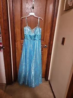 NWT Masquerade Prom Ball Gown Dress Blue  Size 16 • $50