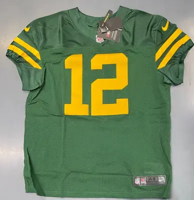 NEW Nike Aaron Rodgers Elite Jersey Classic 50s Size 48 XL Green Bay Packers • $125.55