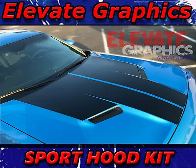 Fits Dodge Challenger Sport Hood Stripes Vinyl Graphics 3M Decals Stickers 15-21 • $59.99