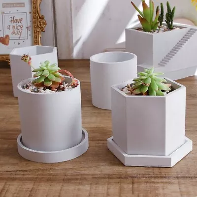 Garden Vase Silicone Molds For Concrete Cement Pots DIY Round Planter Pot  • $39.99