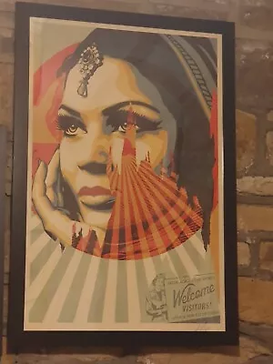 SHEPARD FAIREY 'TARGET EXCEPTIONS' Signed Print Framed Urban Street Art Graffiti • £139.99