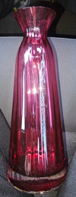 £12.99 • Buy Vintage Dartington Cranberry Glass Vase Immaculate Condition