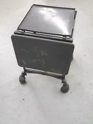 $75 • Buy TIFFANY STAND CO. Sturdy Typewriter Table Wheels Metal Mid Centry Industrial Saw