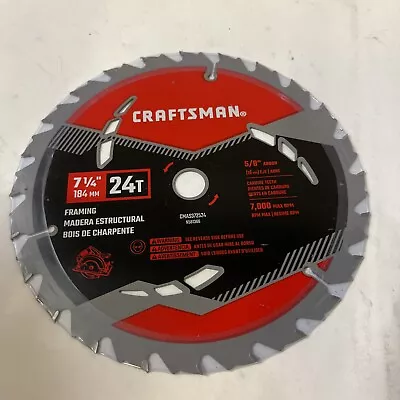 Craftsman Circular Saw Blade 24T 7-1/4  Dia. X 5/8  • $9