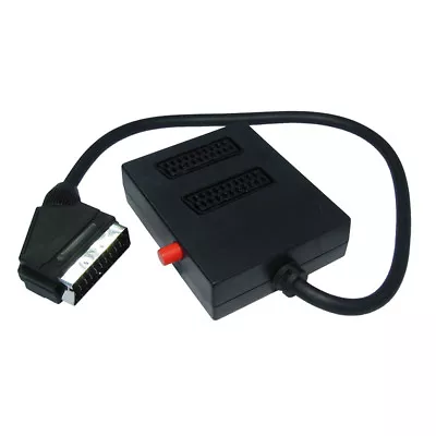 £6.99 • Buy 2 Way Scart Switch Box Connect 2 Devices To 1 TV Switchable