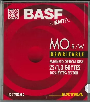 BASF By Emtec 5.25  RW Magneto Optical Disk 1.3GB 1024B/S MO (343787EU) • $15.95