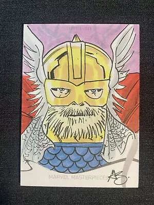 2022 Skybox Marvel Masterpieces Thor Greg Kirkpatrick Sketch Card  1/1 Signed • $65