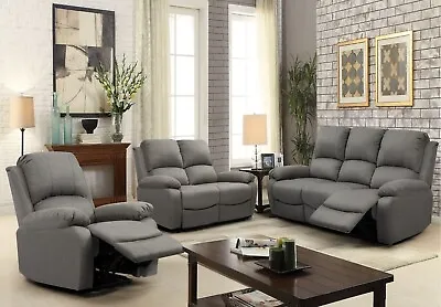 Fabric Recliner Sofa Suite 3 Seater 2 Seater And Chair In Choice Of Colours • £229.99