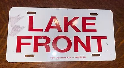 Vintage LAKE FRONT Metal Sign Double Sided 12”x6” Signs & Specialties Of Fla. • $17.50